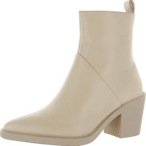 Seychelles Shining Star Cream Leather Pointed-Toe Ankle Boots Size 10 NWOB